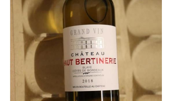 22 flessen à 37,5cl witte wijn Chateau Haut-Bertinerie, Balye, 2018